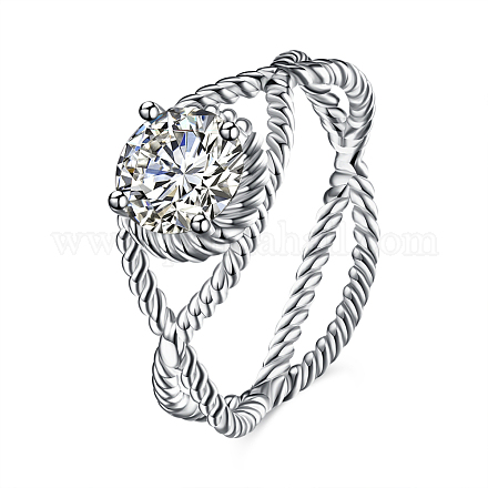 Moda 925 esterlina anillos de plata RJEW-BB18878-6-1