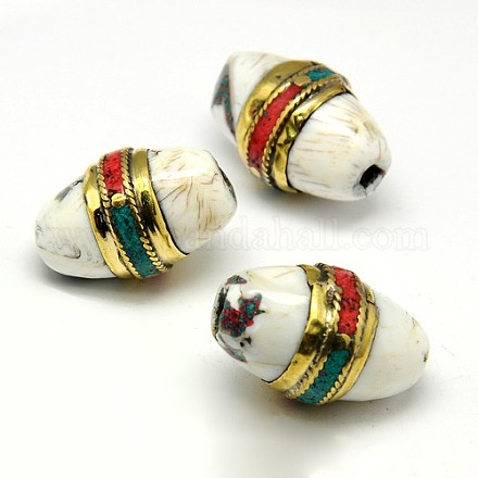 Perles de style tibétain manuelles TIBEB-K023-17-1