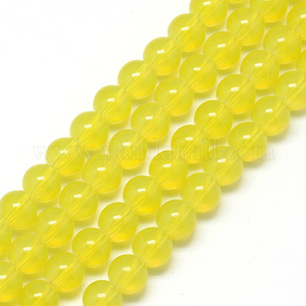 Chapelets de perles en verre peint X-DGLA-Q023-6mm-DB10-1