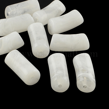 Tube Imitation Gemstone Acrylic Beads OACR-R045-14-1
