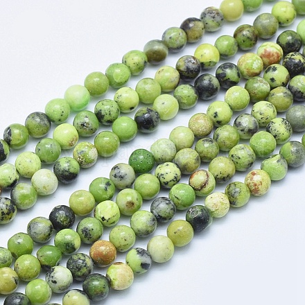 Natural Serpentine Beads Strands G-E444-34-4mm-1