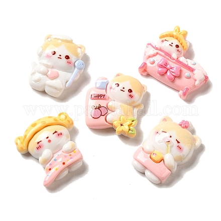 Ванна котенок смола декодирует кабошоны RESI-E053-05-1