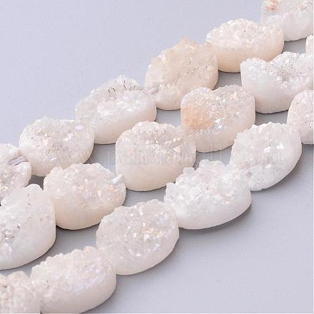 Chapelets de perles de cristal de quartz naturel électrolytique G-P150-10x14mm-01-1
