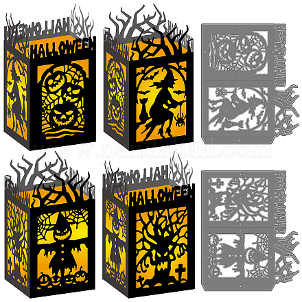 Halloween-Laterne-Stanzschablonen aus Kohlenstoffstahl DIY-WH0309-1234-1