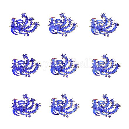 Legierungs-Emaille-Kronleuchter-Komponenten im chinesischen Stil X-ENAM-E329-05B-G-1