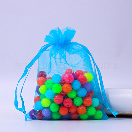 Прямоугольные сумки из органзы на шнурке CON-PW0001-054A-09-1