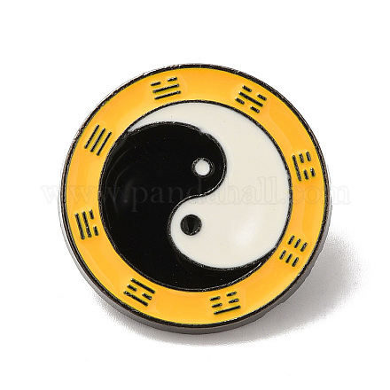 Tattiche a otto diagrammi con spilla smaltata yin yang JEWB-K008-01B-1