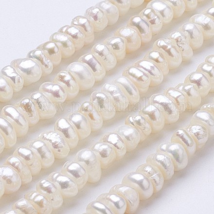 Fili di perle di perle d'acqua dolce coltivate naturali PEAR-F004-64-1