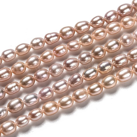 Natural Cultured Freshwater Pearl Beads Strands PEAR-L033-63C-1