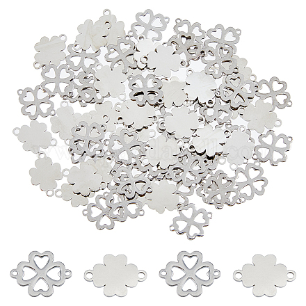 DICOSMETIC 80Pcs 2 Styles 201 Stainless Steel Connector Charms STAS-DC0014-61-1
