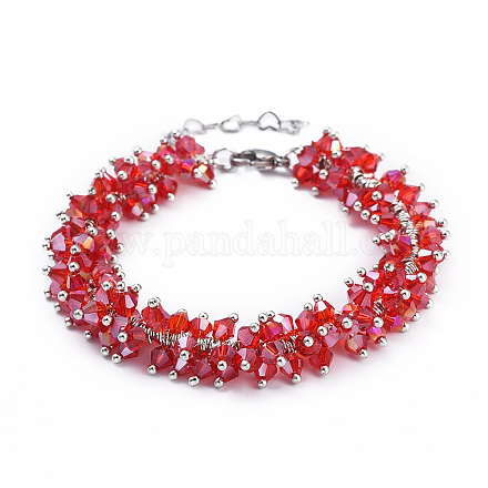 Bracelets de perles de verre BJEW-JB04407-03-1