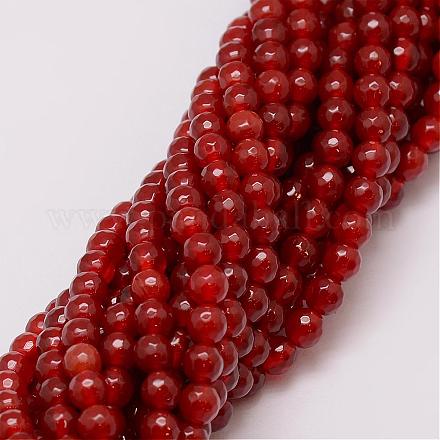 Chapelets de perles d'agate naturelle G-G882-6mm-A03-1
