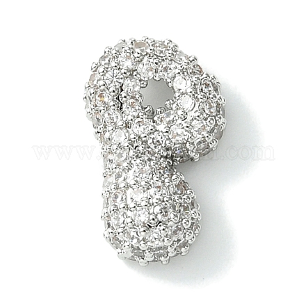 Подвески из латуни с покрытием из прозрачного кубического циркония KK-S378-01P-P-1