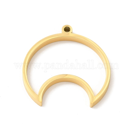 Placage ionique (ip) 304 pendentifs à lunette arrière ouverte en acier inoxydable STAS-K208-19-1