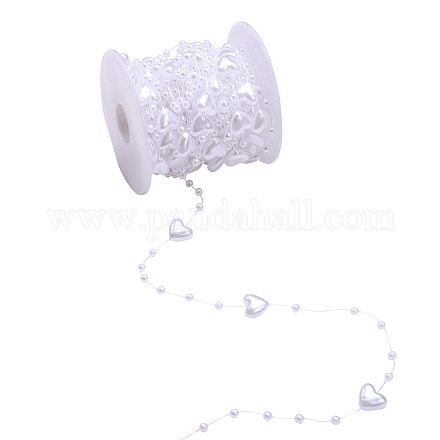 Abs Kunststoffimitation Perlen Perlenbesatz Girlandenstrang CHAC-CJ0001-01-1