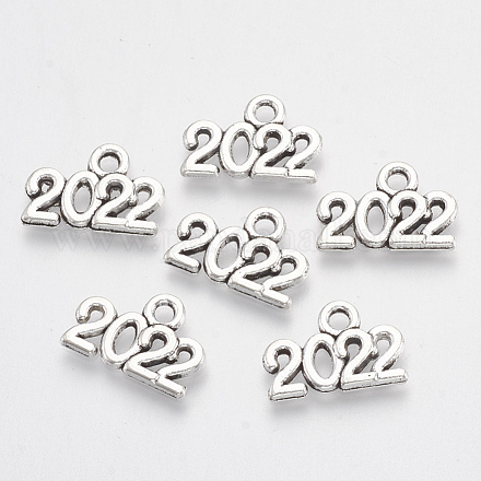 Tibetan Style Alloy Charms X-TIBE-T010-37AS-RS-1