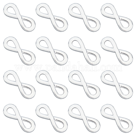 UNICRAFTALE about 10pcs Silver Color Infinity Links Stainless Steel Linking Connector Charms Circle Frames Connectors Jewelry Links for Jewelry Making Hole 3x5mm STAS-UN0017-08S-1