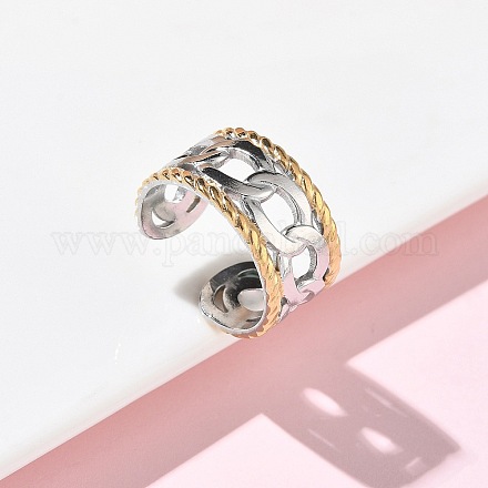 Открытые кольца манжеты из нержавеющей стали 304 RJEW-Z121-02GP-02-1