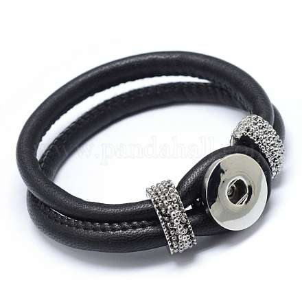 PU Leather Snap Bracelet Making AJEW-Q111-11-1