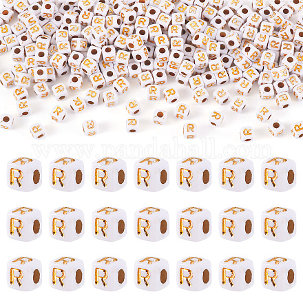 Непрозрачные акриловые бусины MACR-TAG0001-07R-1