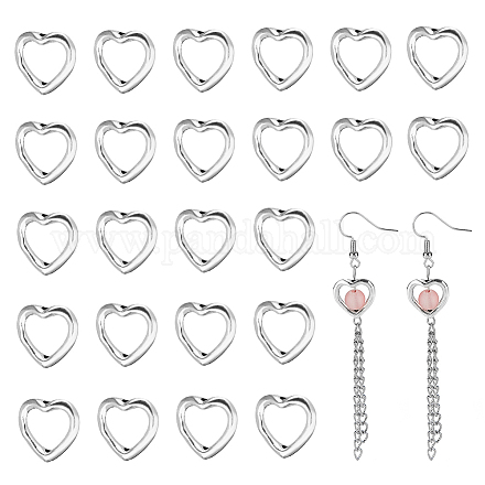 Nbeads 200 pcs cadres de perles de coeur en alliage de style tibétain TIBE-NB0001-27-1