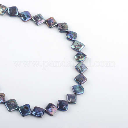 Rombo perla barroca natural perlas keshi hebras PEAR-R015-06-1