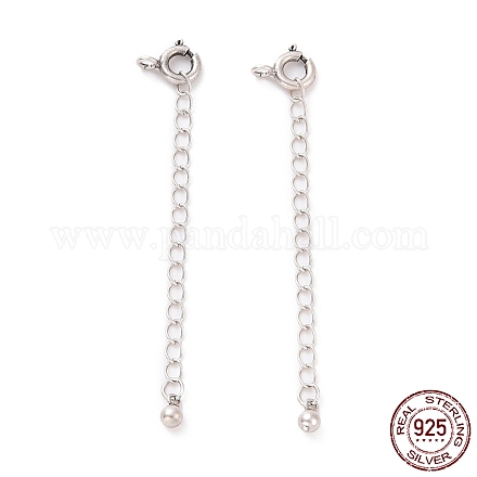 925 Sterling Silver Chain Extenders STER-D036-42AS-1