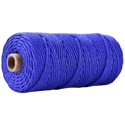 工芸品の編み物用の綿糸  モーブ  3mm  約109.36ヤード（100m）/ロール KNIT-PW0001-01-15-1