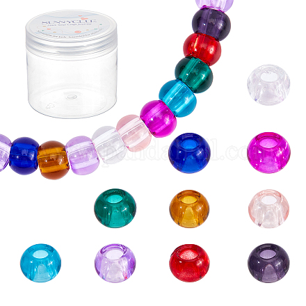 Sunnyclue 100pcs 10 Farben Glas europäische Perlen GPDL-SC0001-02-1