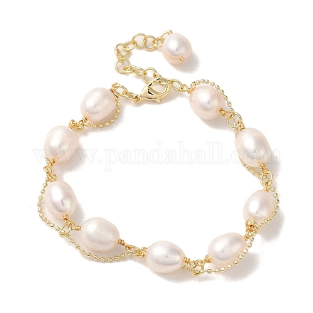 Perline bracciali di perle naturali BJEW-C051-26G-1