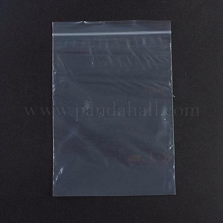プラスチックジップロックバッグ  再封可能な包装袋  トップシール  セルフシールバッグ  長方形  ホワイト  16x11cm  片側の厚さ：2.1ミル（0.055mm）  100個/袋 OPP-G001-F-11x16cm-1