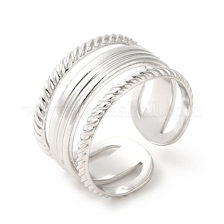 304 anillo de puño de acero inoxidable RJEW-E063-16P-1