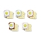 Opaque Resin Cabochons, Imitation Food, Toast with Fried Egg, 13x13.5x7mm