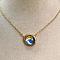 Brass Royal Blue Resin Sport Ball Pendant Necklaces for Women, Platinum, Volleyball, 17.72 inch(45cm)