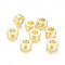 Brass Beads, Long-Lasting Plated, Column, Golden, Hole: 4mm, 8x4mm