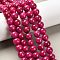 Natural Mashan Jade Round Beads Strands, Dyed, Medium Violet Red, 10mm, Hole: 1mm, about 41pcs/strand, 15.7 inch
