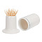 Flower Pattern Ceramics Toothpick Bottle, Multi-Use Mini Storage Container, Column, White, 50x74mm, Inner Diameter: 24mm
