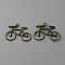 Tibetan Style Alloy Pendants, Bicycle, 24x31x4mm, Hole: 2mm