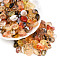 Transparent Acrylic Beads, Nuggets, Two Tone, Goldenrod, 10~14.5x7~11x4.5~6mm, Hole: 1.4mm, about 1256pcs/500g