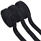 3 Styles Flat Polyester Anti-slip Elastic Bands, Silicone Gripper Cord for Clothes, Black, 3/4 inch(20mm)