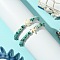 2Pcs Synthetic Turquoise Beads Stretch Bracelets, Starfish Turtle Bracelets for Women Men, Mixed Color, Inner Diameter: 2-1/4 inch(5.8cm), 1pc/style