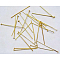 Iron Flat Head Pins, Cadmium Free & Nickel Free, Nickel Free, Golden Color, Size: about 0.75~0.8mm thick, 28mm long, about 794pcs/95g