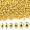 2700Pcs 6 Styles CCB Plastic Beads, Round, Golden, 8x7mm, Hole: 2.6mm