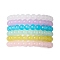 6Pcs 6 Colors 8mm Round Imitation Jade Glass Beaded Stretch Bracelet Sets, Stackable Bracelets, Mixed Color, Inner Diameter: 2-3/8 inch(6cm), 1pc/color