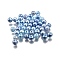 Baking Painted Pearlized Glass Pearl Round Beads, Light Sky Blue, 4x3.5mm, Hole: 1mm, about 6000pcs/500g