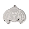 Non-Tarnish 201 Stainless Steel Pendants, Spider Charm, Stainless Steel Color, 20.5x24x1.5mm, Hole: 1mm