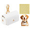 Imitation Leather Wedding Ring Storage Case with Alloy Clasps and PVC Stickers for Pet, White, 7.3cm, Bag: 4.45x6.9x3.65cm, 1pc
