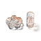 Transparent Normal Glass Beads, Flower, Saddle Brown, 13x13.5x6mm, Hole: 1.2mm