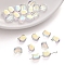 10Pcs Electroplate Glass Beads, Cat, Clear AB, 10x8mm, Hole: 1mm