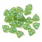 Handmade Lampwork Beads, Bumpy Triangle, Olive Drab, 12.5~14.5x14~14.5x7~8.5mm, Hole: 1.6~1.8mm